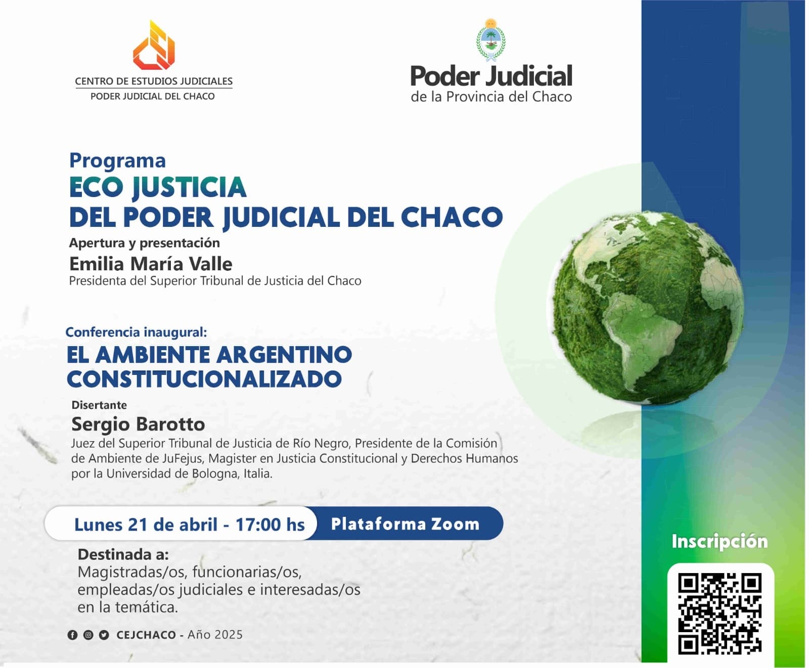 Placa de difusión oficial. Crédito: Poder Judicial de la Provincia del Chaco