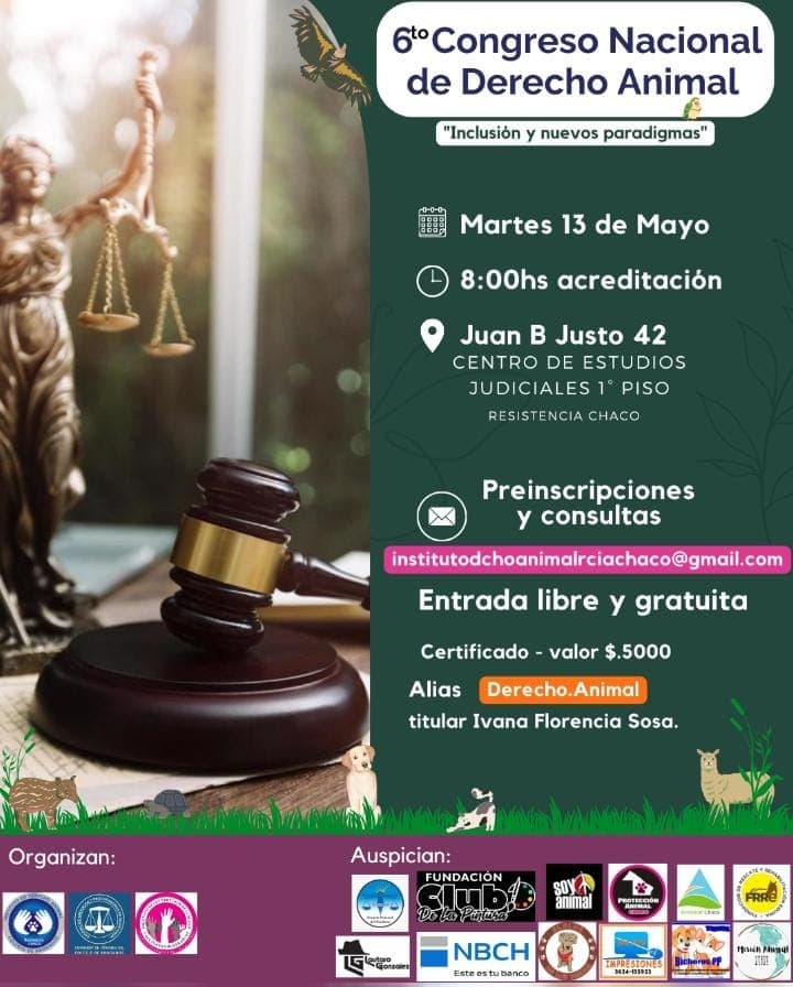 6to Congreso de Derecho Animal en Resistencia 