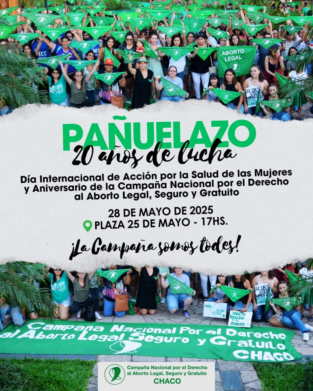 Convocatoria de la Campaña Nacional por el Derecho al Aborto Legal, Seguro y Gratuito Chaco