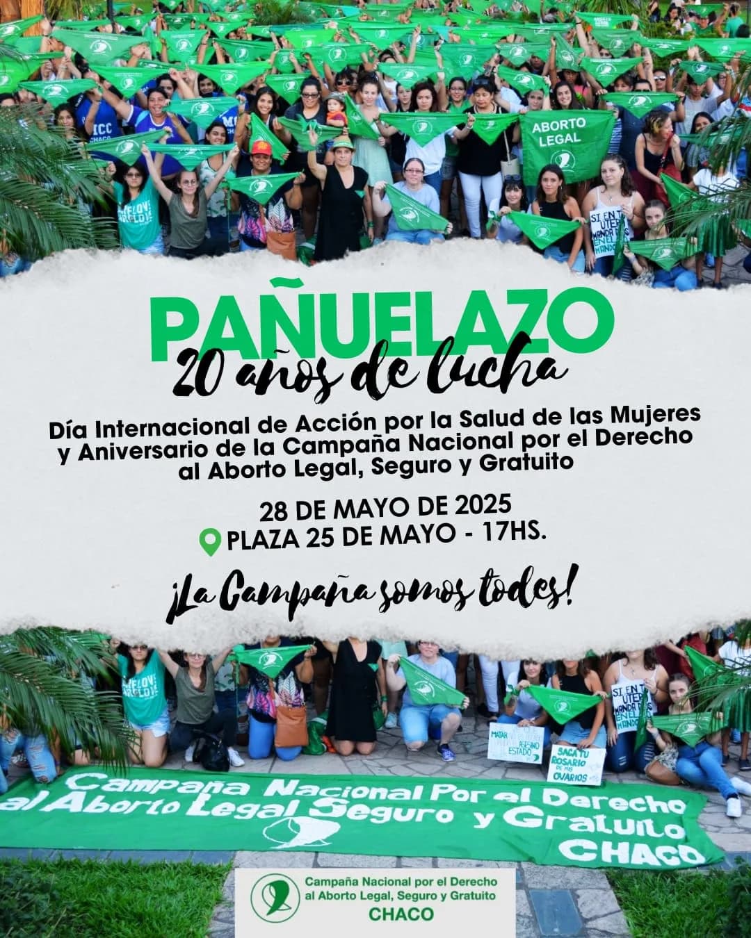 Convocatoria de la Campaña Nacional por el Derecho al Aborto Legal, Seguro y Gratuito Chaco