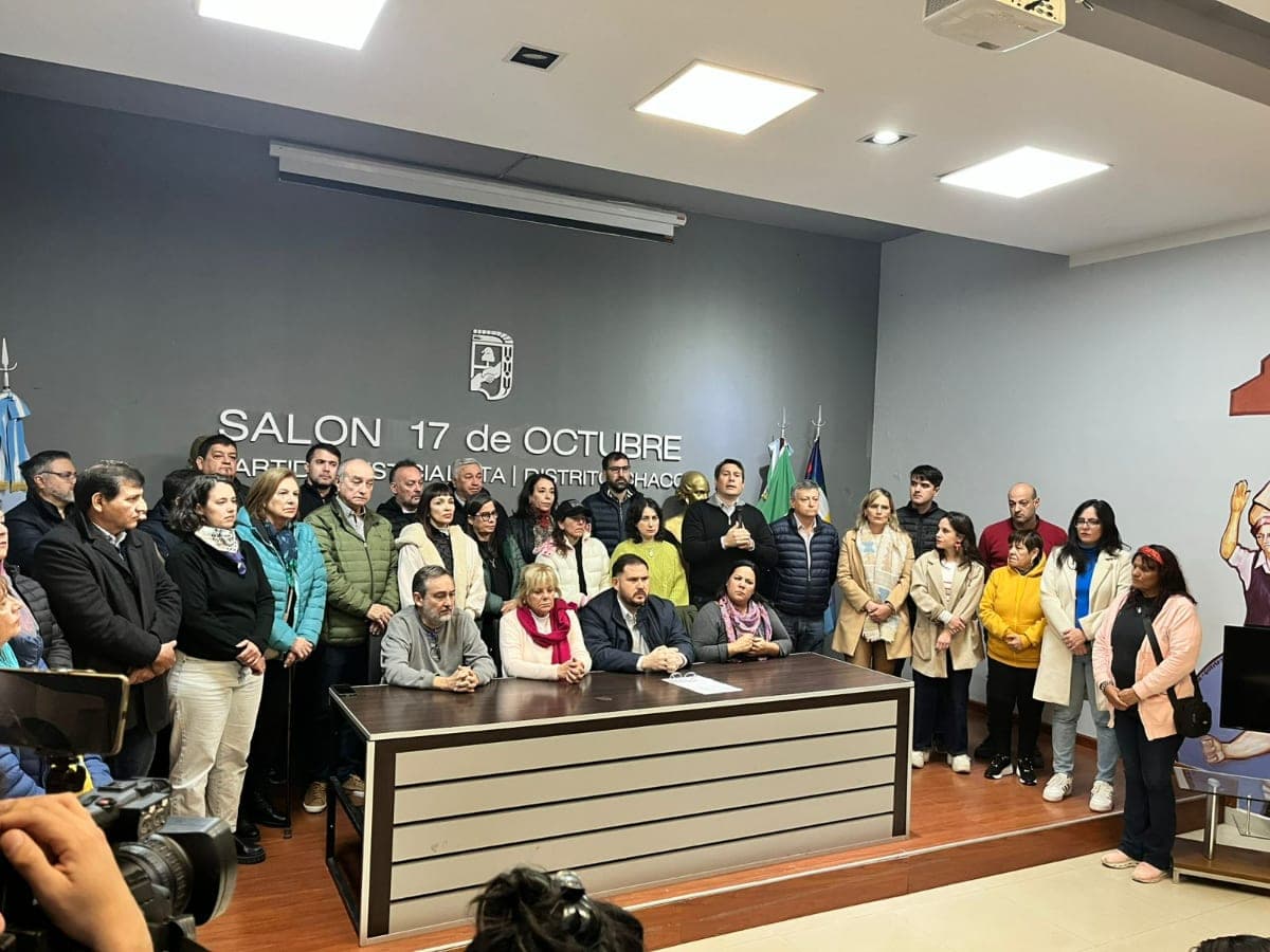 Conferencia de prensa en la sede del PJ Chaco