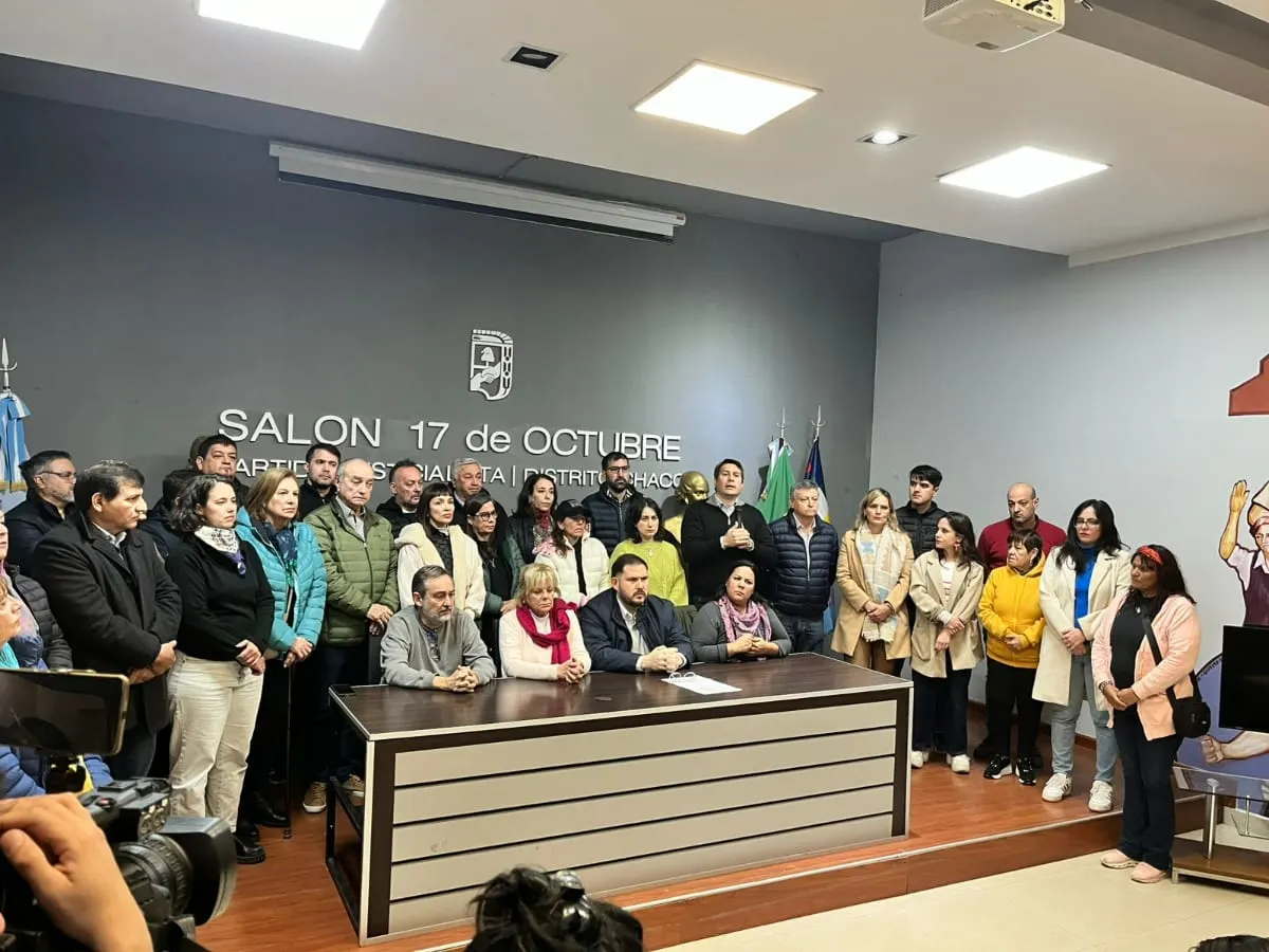 Conferencia de prensa en la sede del PJ Chaco