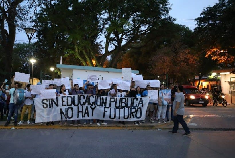 Intervención por la educación pública. Foto archivo.