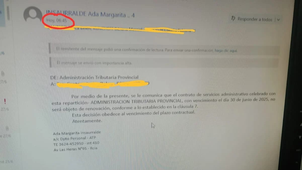 Imagen: Así notificaron a las y los trabajadores